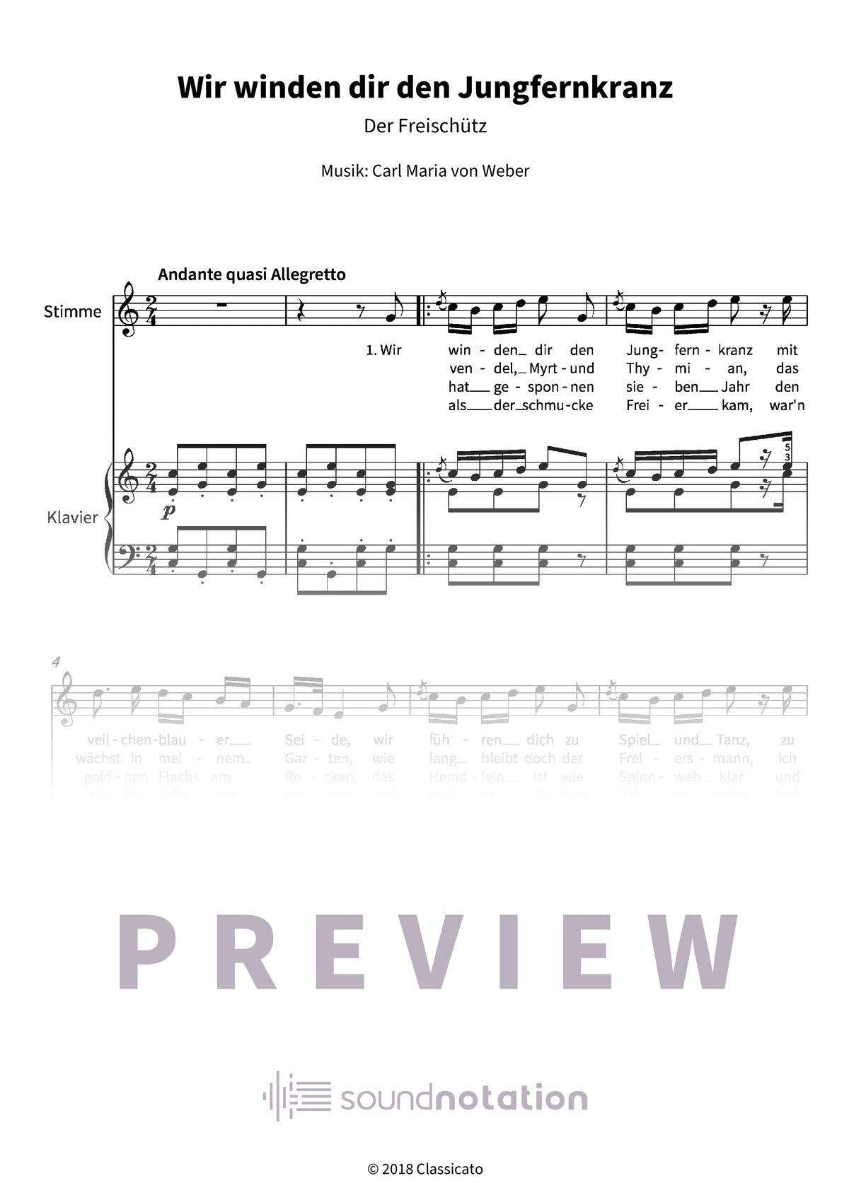 Wir winden dir den Jungfernkranz - Preview Page 1