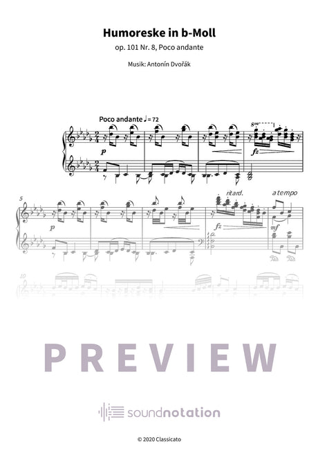 Humoreske in b-Moll - Preview Page 1