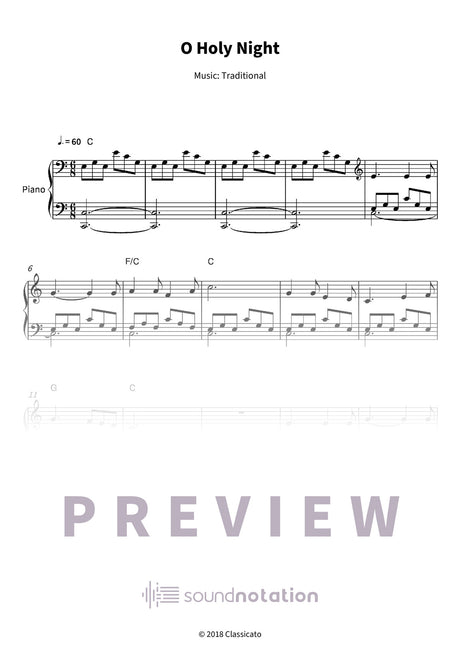 O Holy Night - Preview Page 1