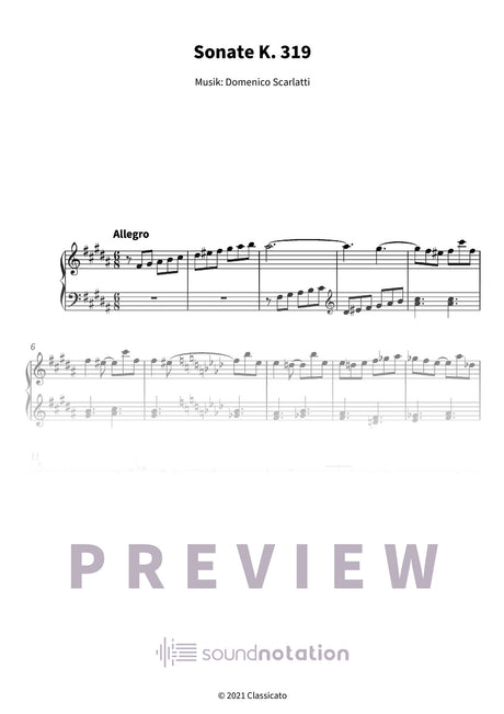 Sonate K. 319 - Preview Page 1