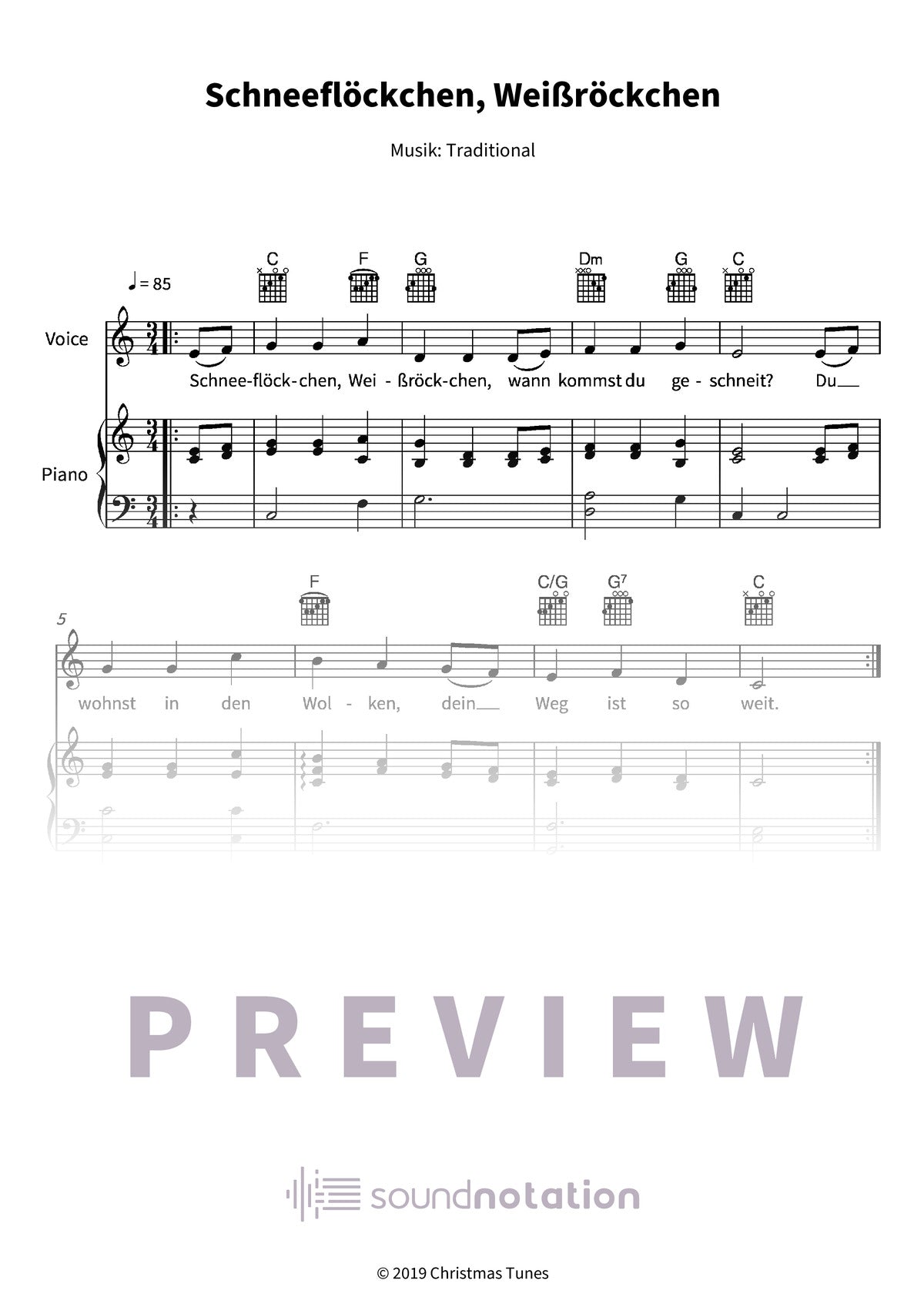 Schneeflöckchen, Weißröckchen - Preview Page 1