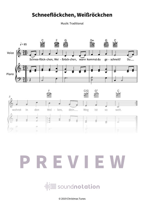 Schneeflöckchen, Weißröckchen - Preview Page 1