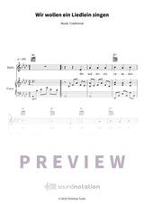 Wir wollen ein Liedlein singen - Preview Page 1