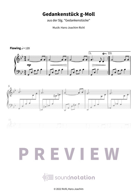 Gedankenstück g-Moll - Preview Page 1