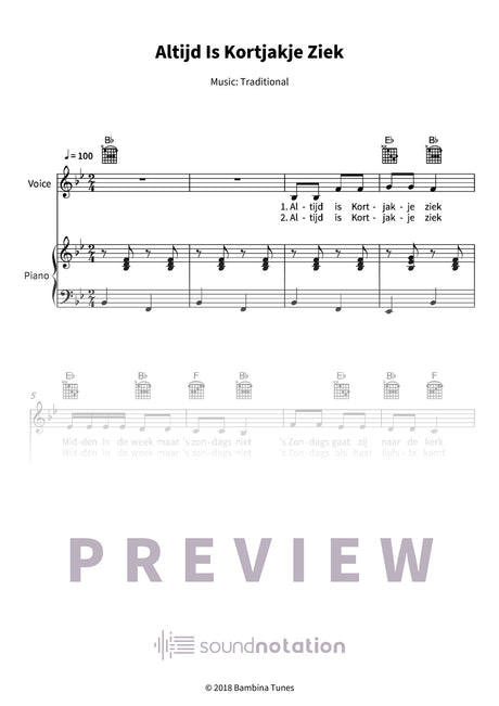 Altijd Is Kortjakje Ziek - Preview Page 1