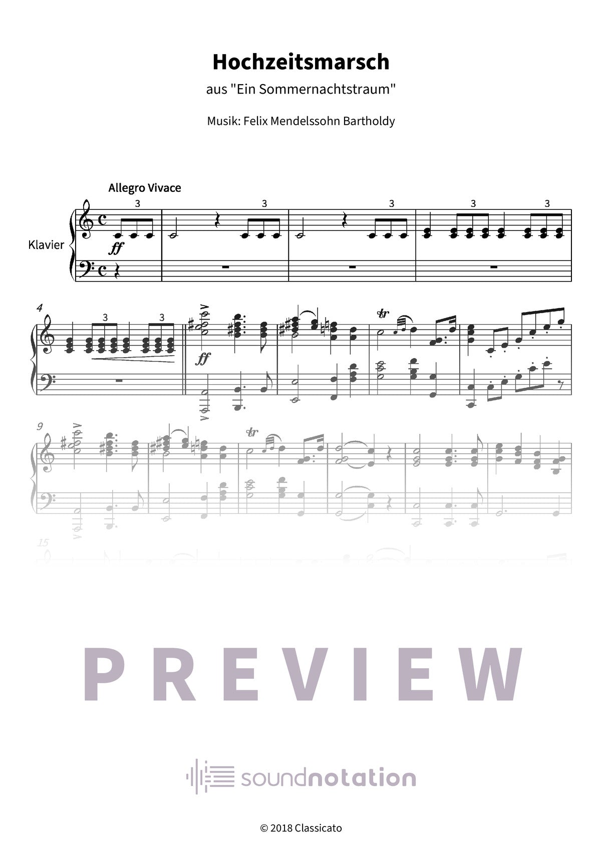 Hochzeitsmarsch - Preview Page 1