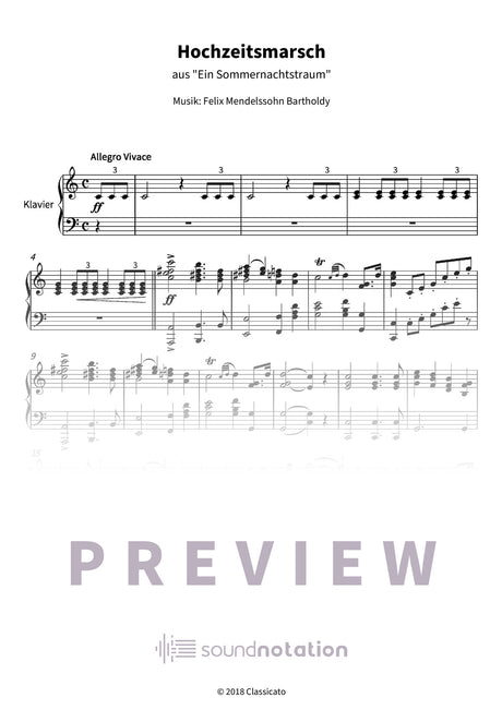 Hochzeitsmarsch - Preview Page 1