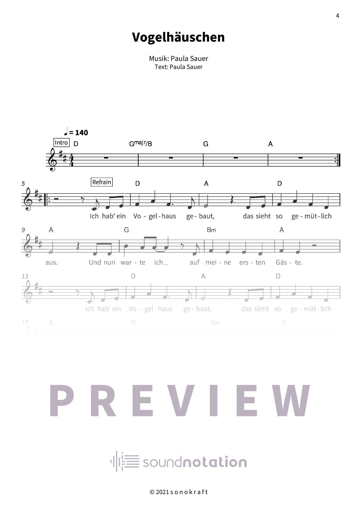 Vogelhäuschen - Preview Page 1