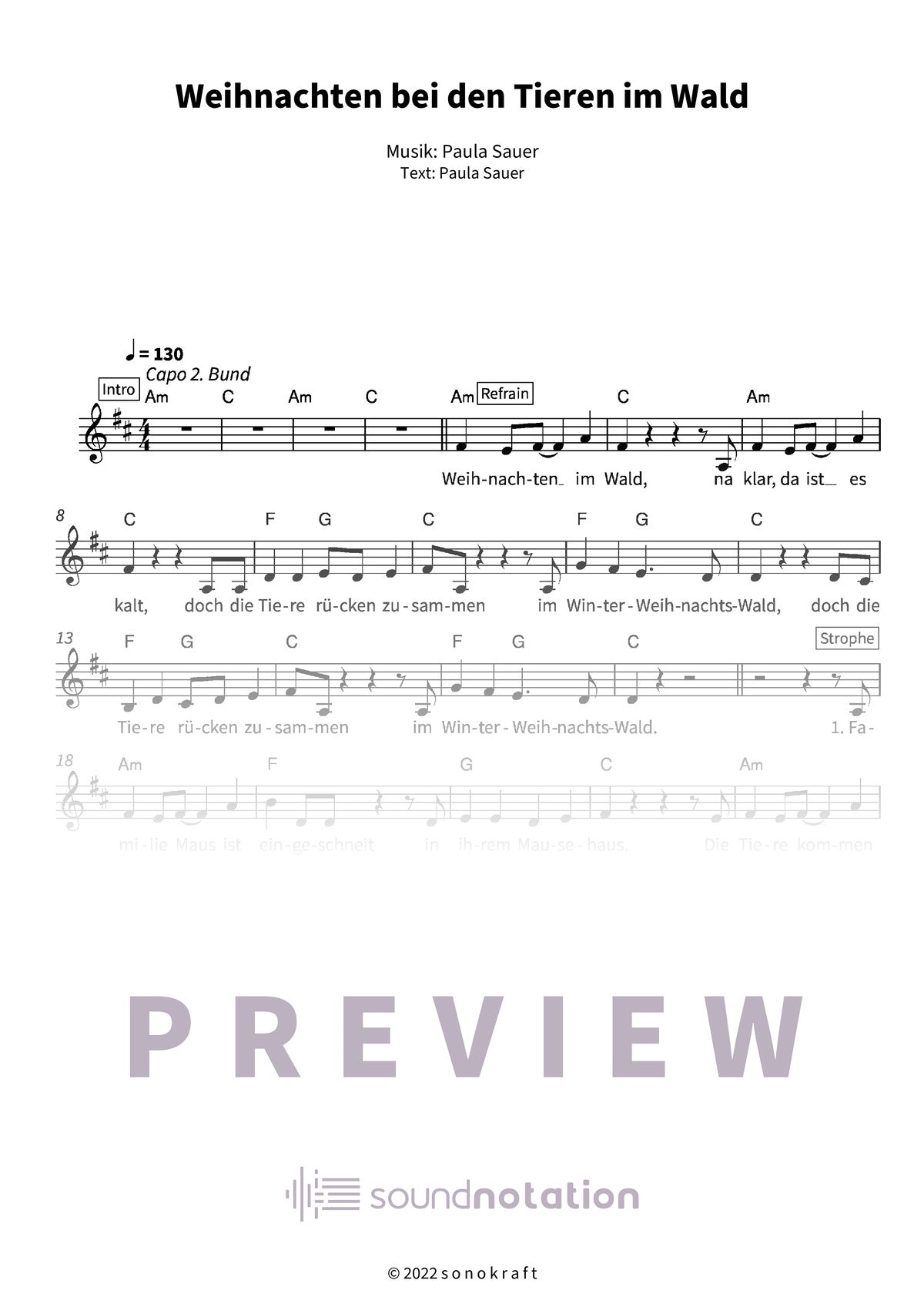 Weihnachten bei den Tieren im Wald - Preview Page 1