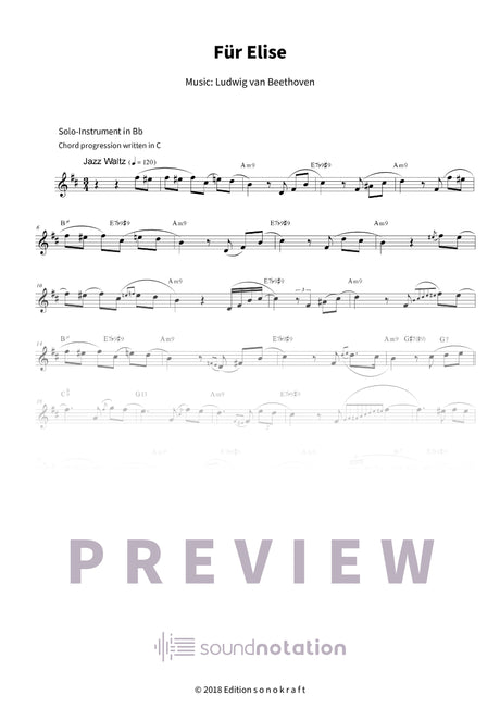 Für Elise - Preview Page 1