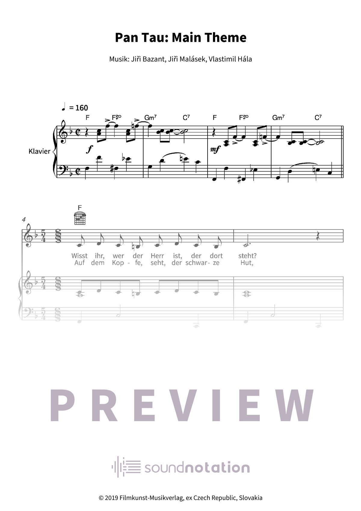 Pan Tau: Main Theme - Preview Page 1