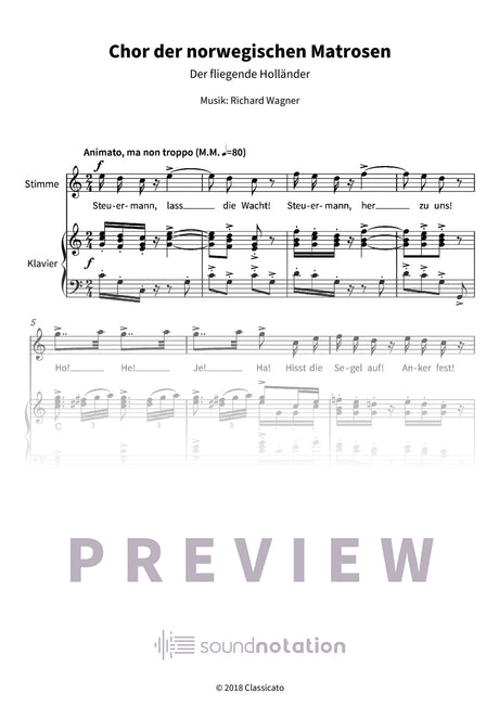 Chor der norwegischen Matrosen - Preview Page 1