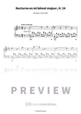 Nocturne en mi bémol majeur, H. 24 - Preview Page 1