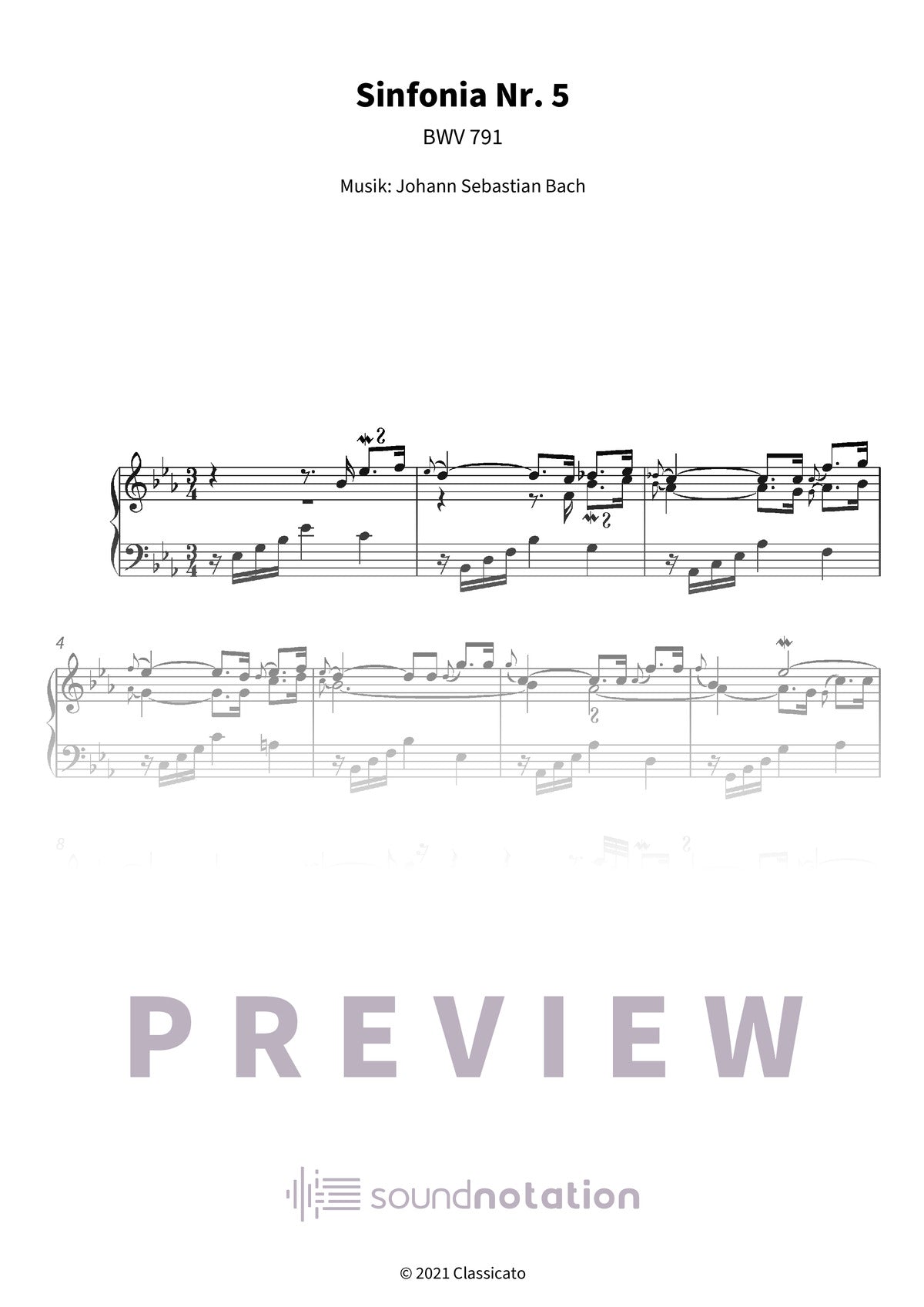 Sinfonia Nr. 5 - Preview Page 1