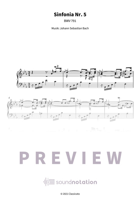 Sinfonia Nr. 5 - Preview Page 1