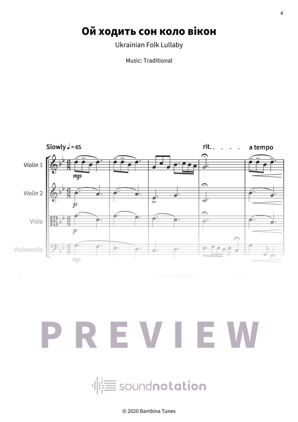 Three International Lullabies - Preview Page 1