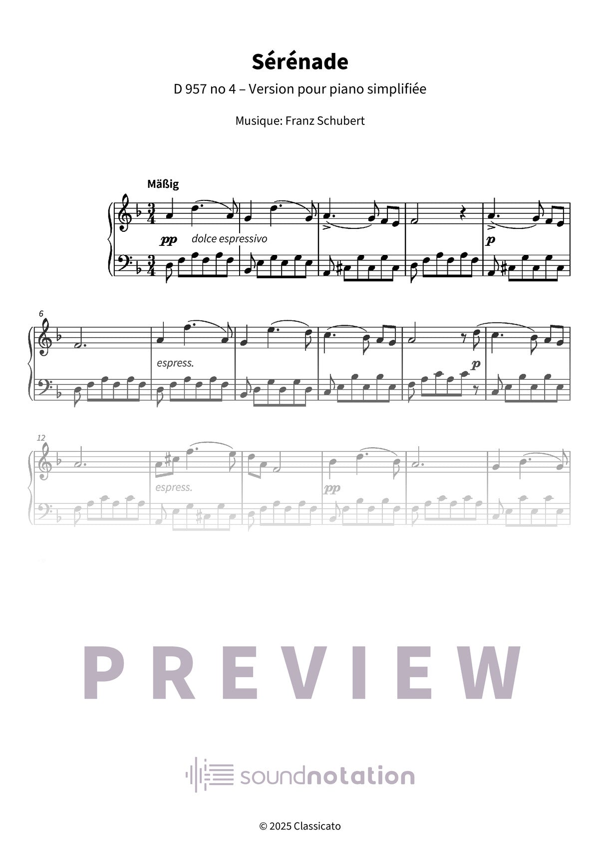 Sérénade - Preview Page 1