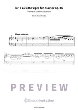 Nr. 9 aus 36 Fugen für Klavier op. 36 - Preview Page 1