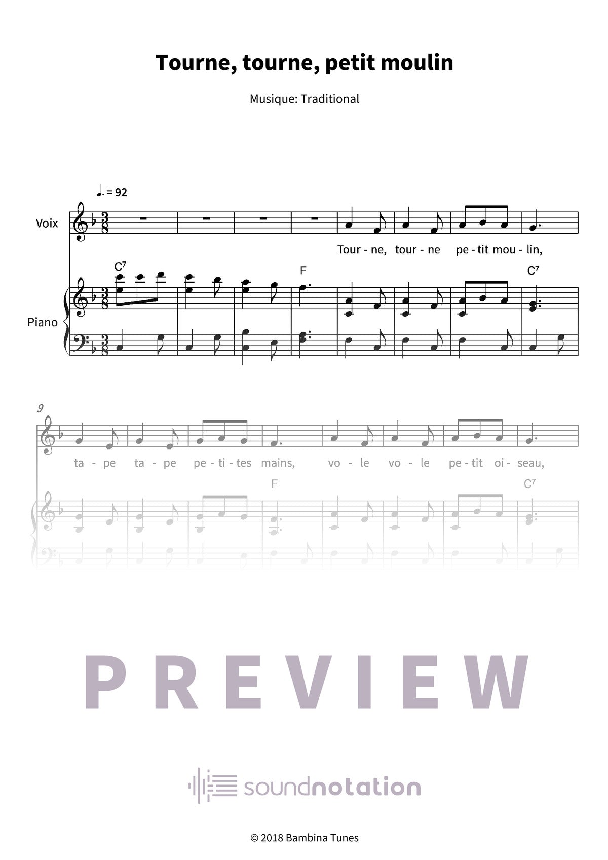Tourne, tourne, petit moulin - Preview Page 1