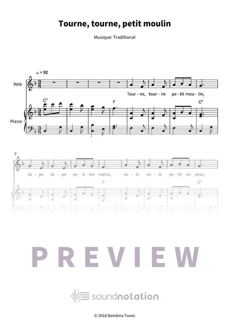 Tourne, tourne, petit moulin - Preview Page 1