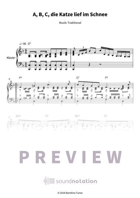 A, B, C, die Katze lief im Schnee - Preview Page 1