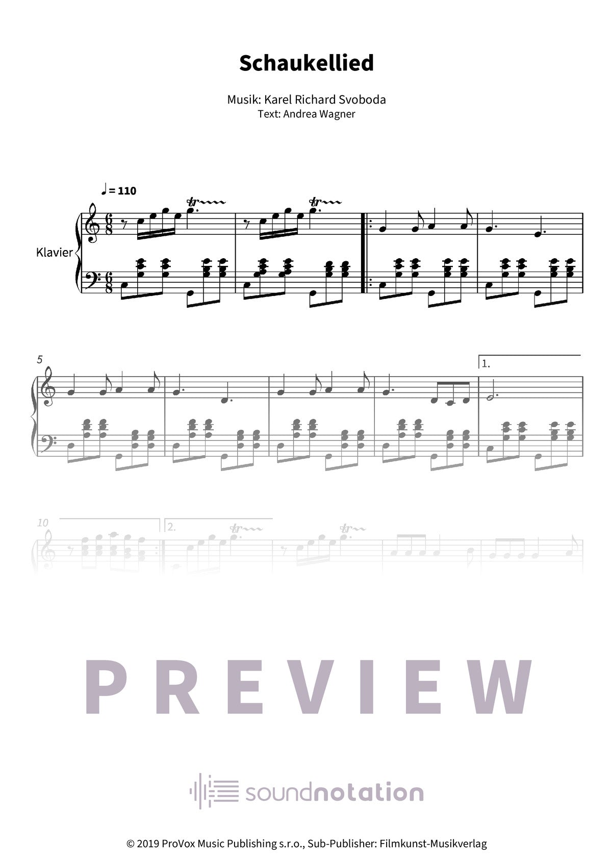 Schaukellied - Preview Page 1