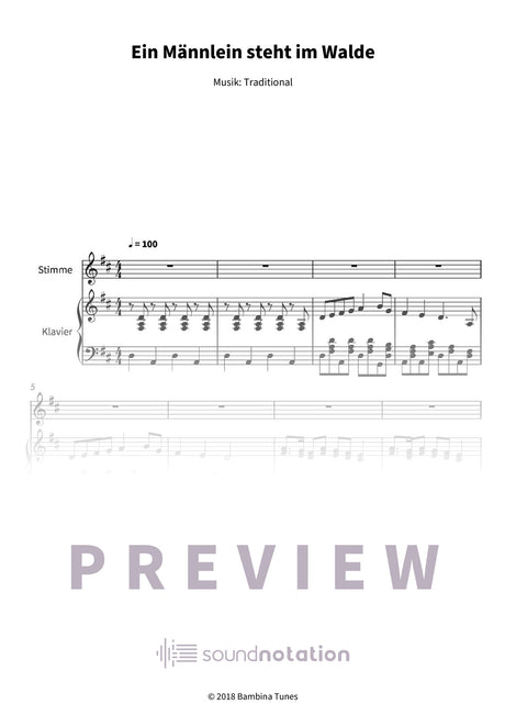 Ein Männlein steht im Walde - Preview Page 1