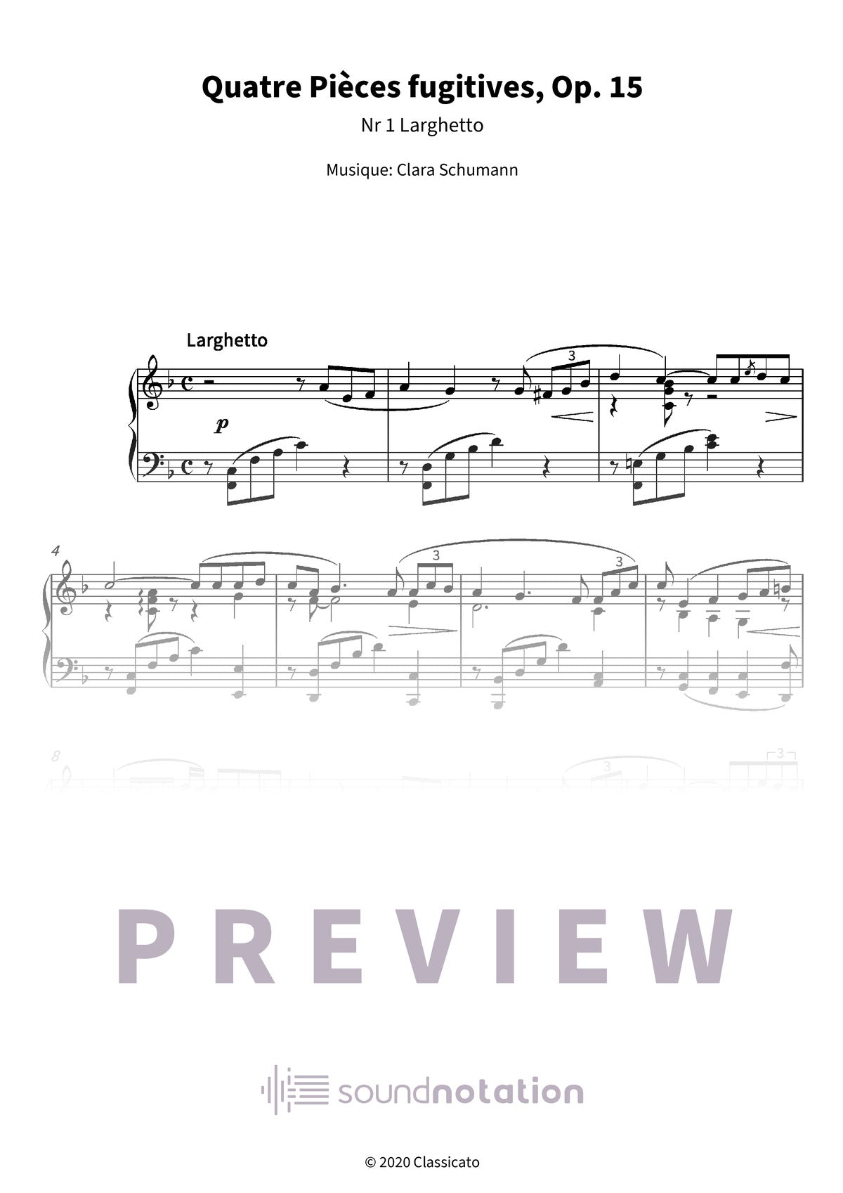 Quatre Pièces fugitives, Op. 15 - Preview Page 1