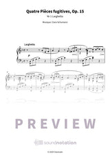 Quatre Pièces fugitives, Op. 15 - Preview Page 1
