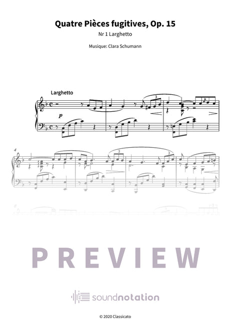 Quatre Pièces fugitives, Op. 15 - Preview Page 1