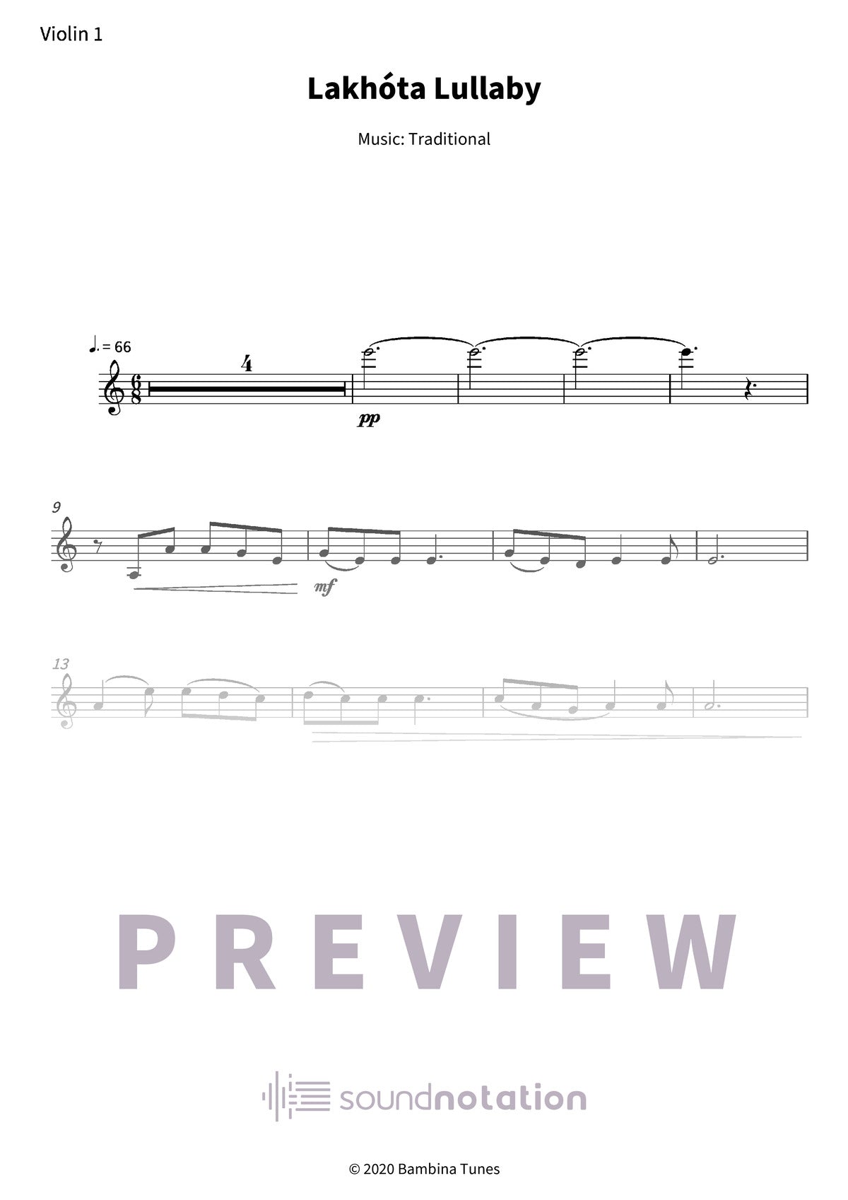 Lakhóta Lullaby - Preview Page 1