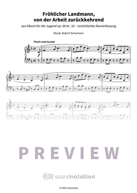 Fröhlicher Landmann, von der Arbeit zurückkehrend - Preview Page 1