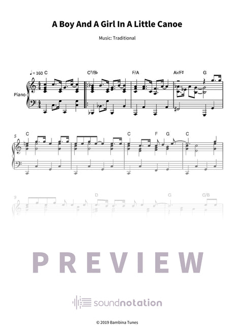 A Boy And A Girl In A Little Canoe - Preview Page 1