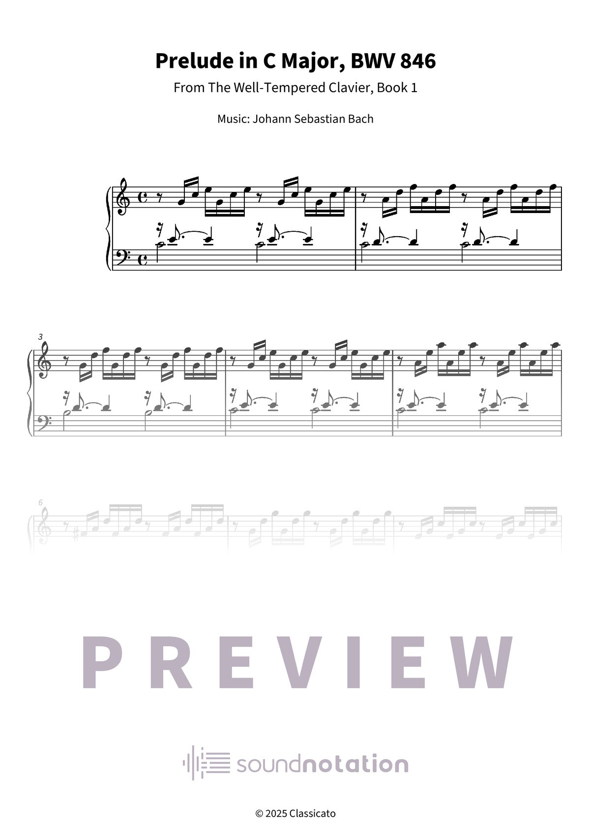 Prelude in C Major - Preview Page 1