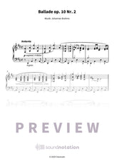 Ballade op. 10 Nr. 2 - Preview Page 1
