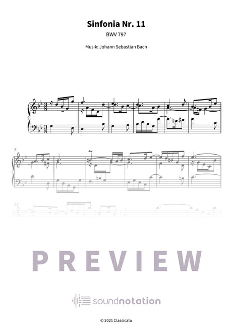 Sinfonia Nr. 11 - Preview Page 1