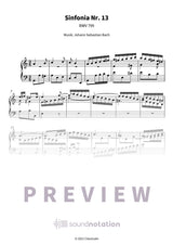 Sinfonia Nr. 13 - Preview Page 1