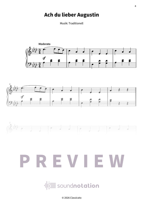 „Ach du lieber Augustin“ op. 115 - Preview Page 1