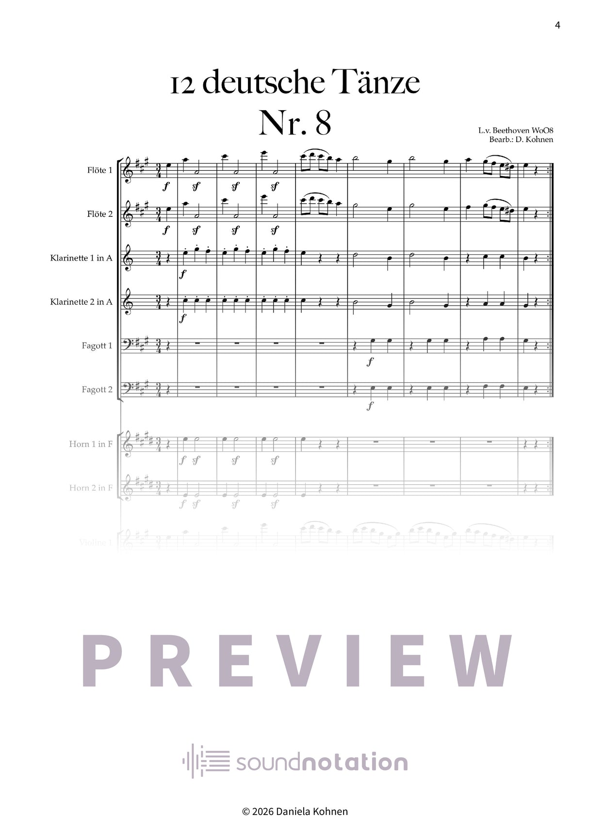 Deutscher Tanz Nr. 8 - Preview Page 1