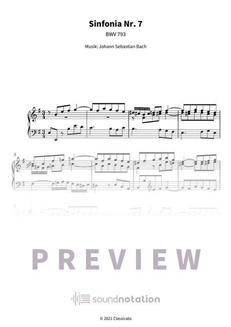 Sinfonia Nr. 7 - Preview Page 1