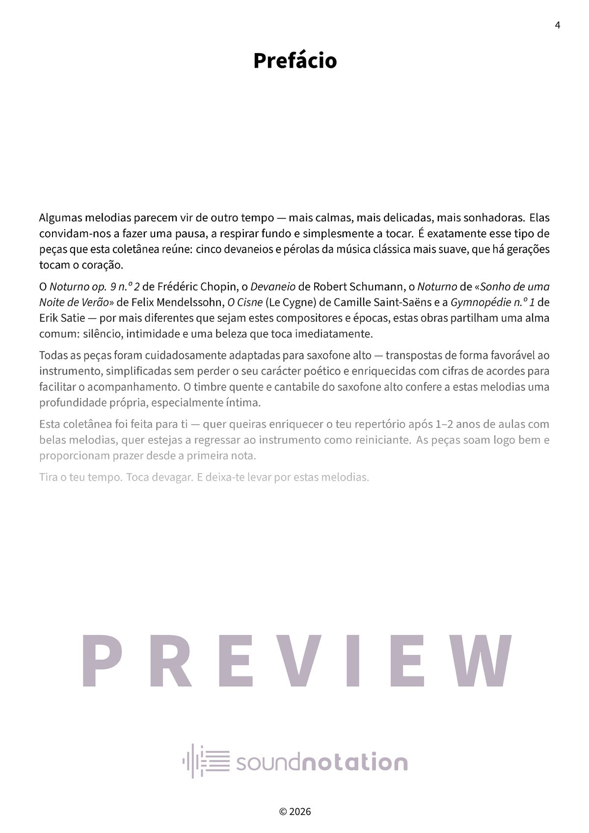 Sons suaves no saxofone alto - Preview Page 1