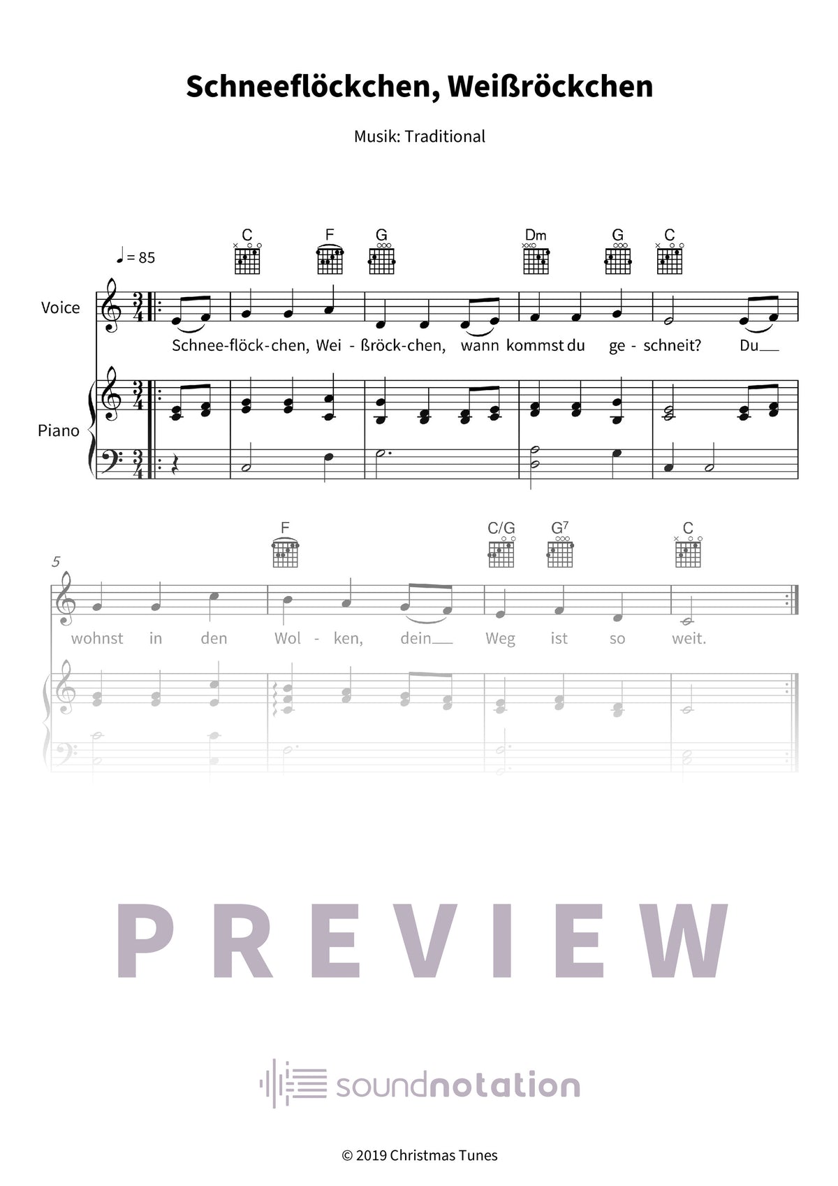 Schneeflöckchen, Weißröckchen - Preview Page 1