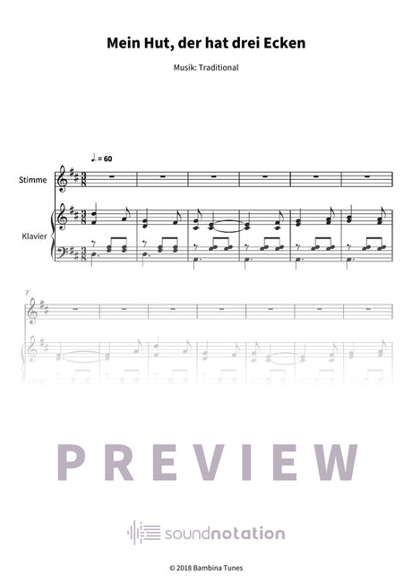 Mein Hut, der hat drei Ecken - Preview Page 1