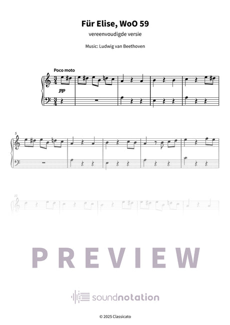 Voor Elise, WoO 59 - Preview Page 1