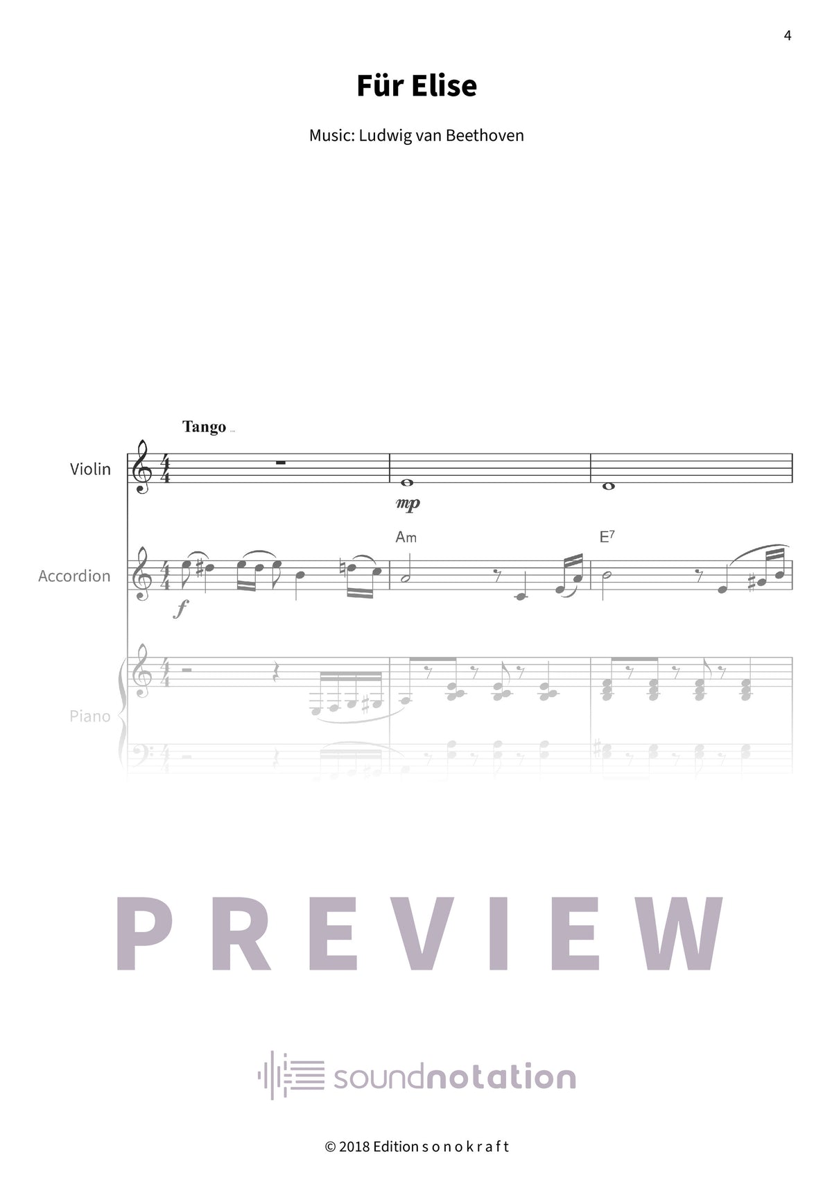 Für Elise - Preview Page 1
