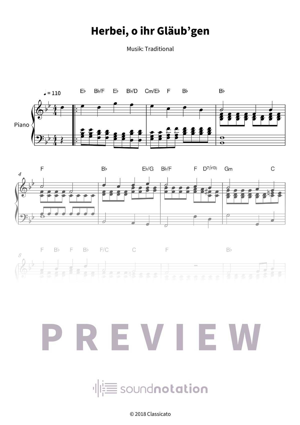 Herbei, o ihr Gläub’gen - Preview Page 1