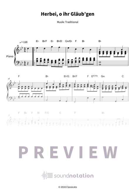 Herbei, o ihr Gläub’gen - Preview Page 1