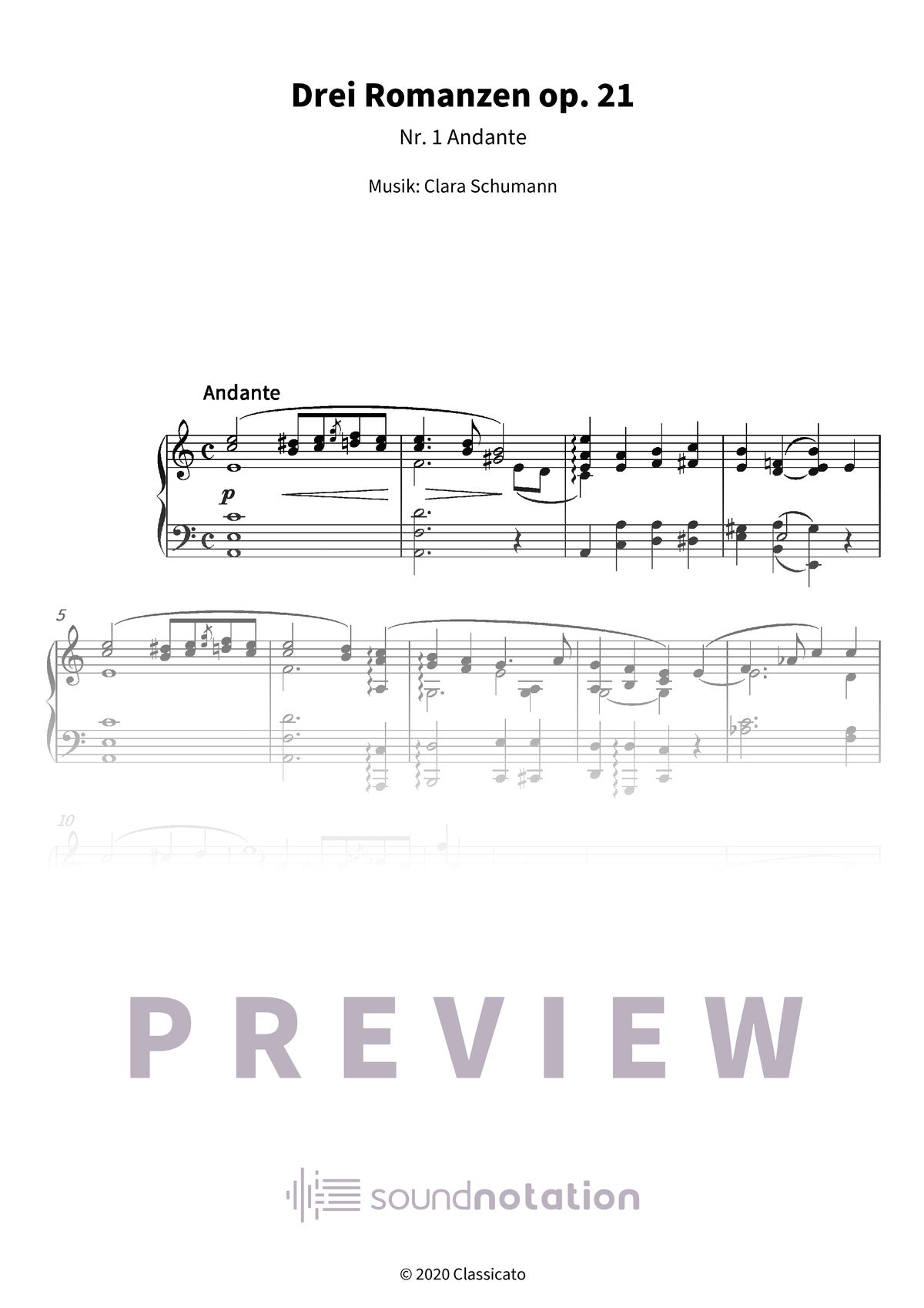 Drei Romanzen op. 21 - Preview Page 1