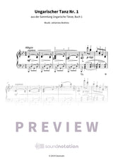 Ungarischer Tanz Nr. 1 - Preview Page 1