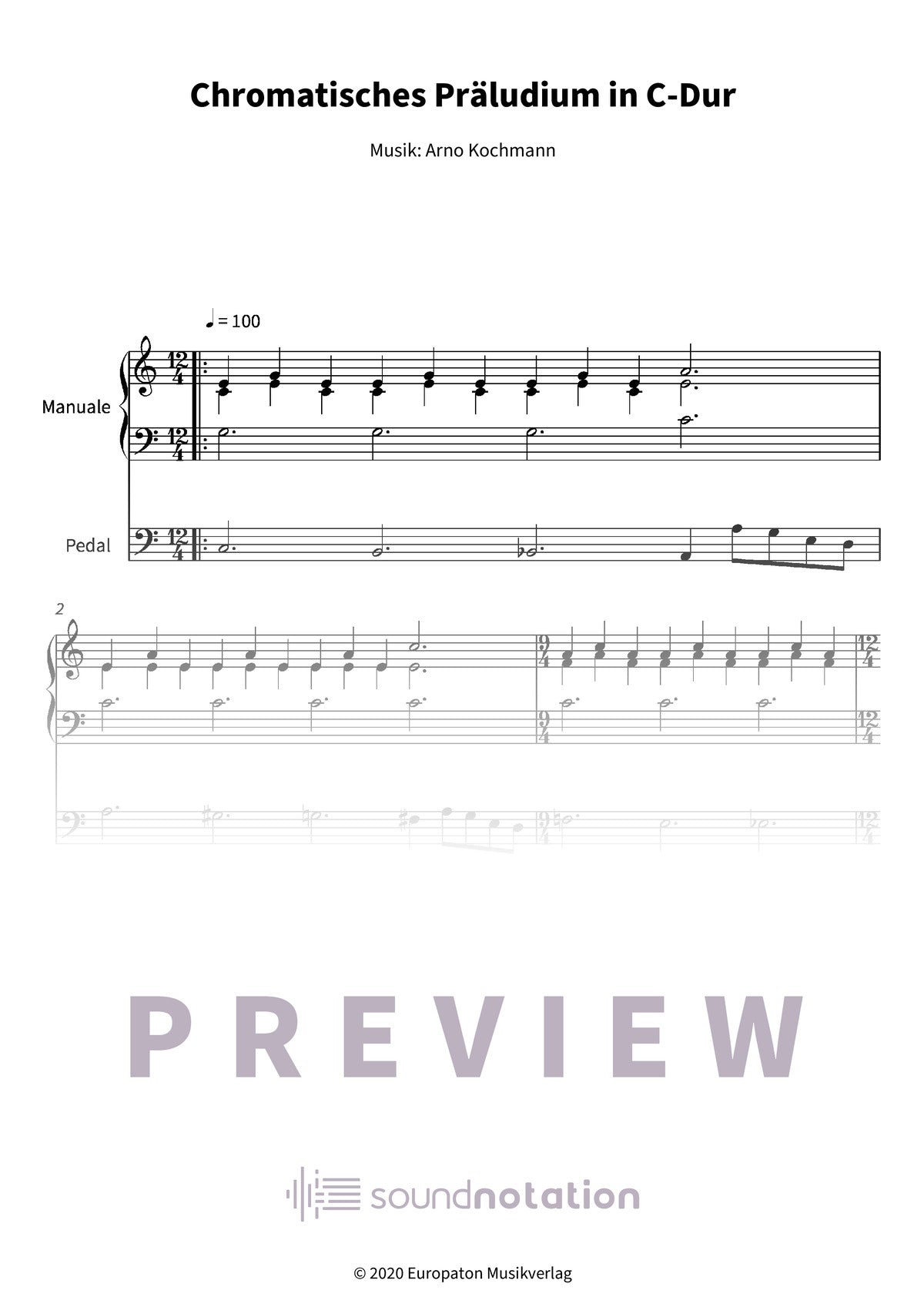 Chromatisches Präludium in C-Dur - Preview Page 1
